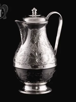 Кувшин из серебра 925 пробы без черни «Райский родник»