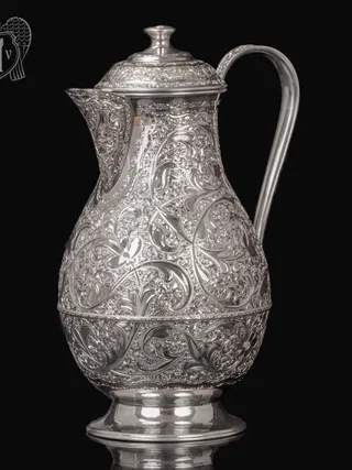 Кувшин из серебра 925 пробы  «Хрустальный звон»