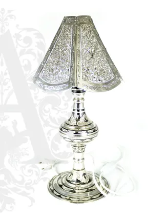 Лампа настольная из серебра