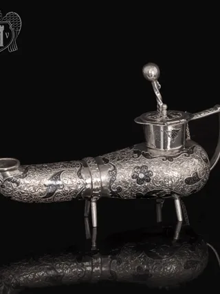 Лампада из серебра (чайник)