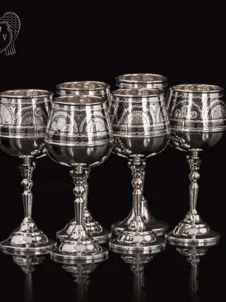 Набор бокалов из серебра «Верона 2» 6 шт