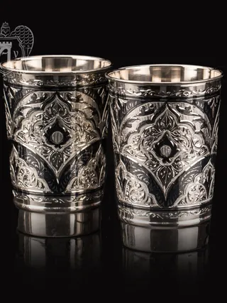 Набор больших стаканов из серебра  «Миллиан»