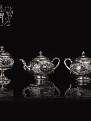 Набор чайный серебряный «Кармен»