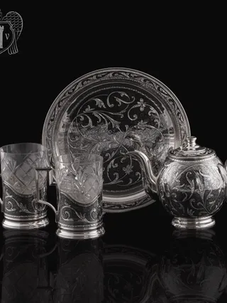 Набор чайный серебряный «Лукреция»