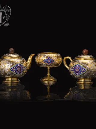 Набор чайный серебряный «Люкс»