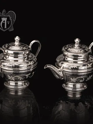 Набор чайный серебряный «Сильвия»