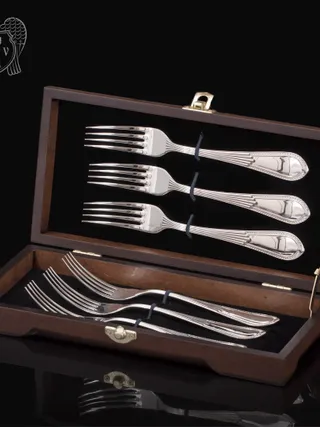 Набор десертных вилок из серебра «Элегант»