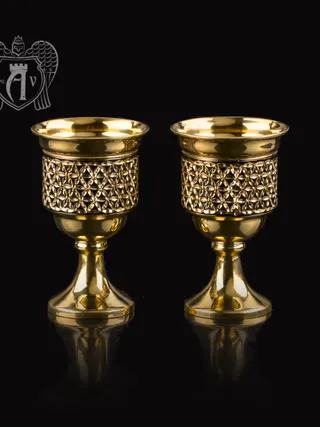 Набор рюмок «Граф» с черной холодной эмалью