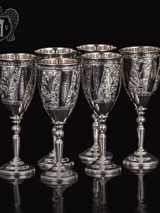 Набор рюмок из серебра « Александрия»