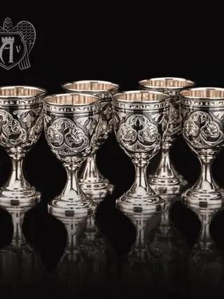 Набор рюмок из серебра  «Ампир»