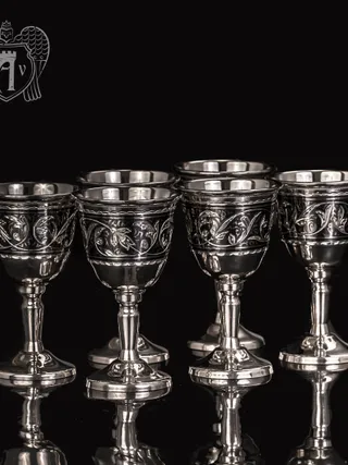 Набор рюмок из серебра  «Мистраль»