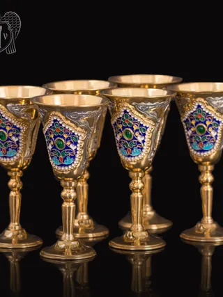 Набор рюмок из серебра « Серсея»