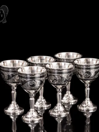 Набор серебряных рюмок «Диамант»