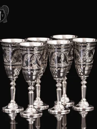 Набор серебряных рюмок «Кристалл»