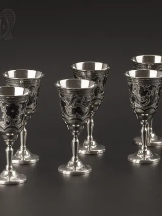 Набор серебряных рюмок «Зодиак»