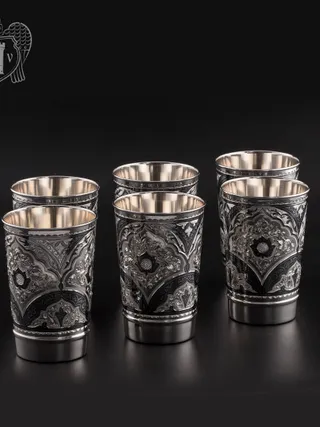 Набор серебряных стаканов «Султан»
