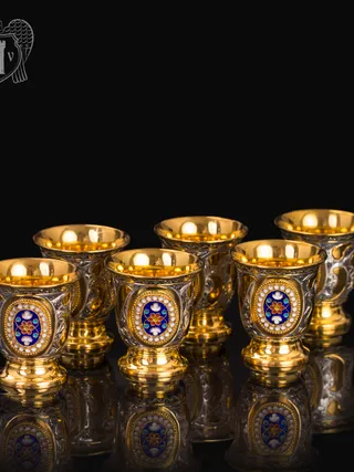 Набор серебряных стопок «Императорский»