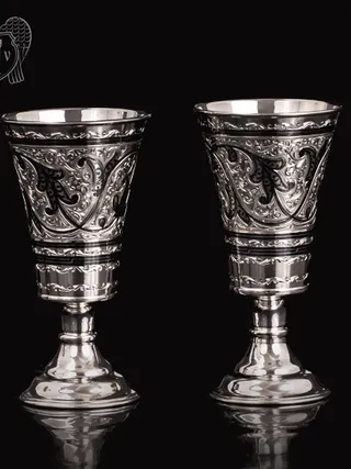 Набор  стаканов из серебра  «Краса Востока»