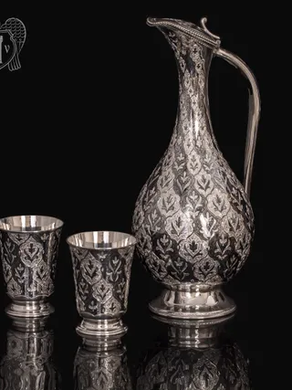 Набор винный из серебра «Кубачинка»