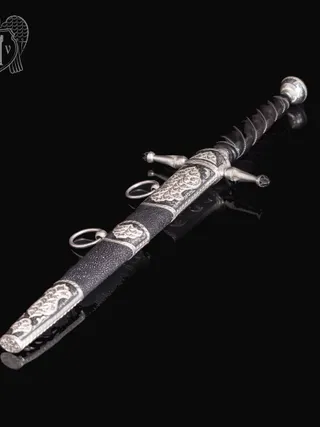 Офицерский морской кортик  из серебра  «Морской волк»