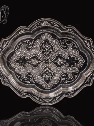 Поднос серебряный «Зевс»