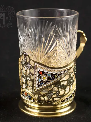 Подстаканник с эмалью «Престиж»