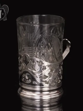 Подстаканник серебряный «Корона»