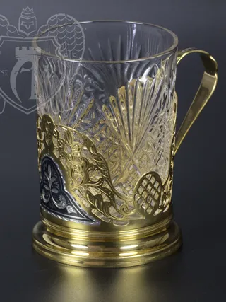 Подстаканник серебряный «Валенсия» 200 мл