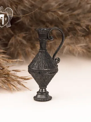 Подвеска  из серебра «Кувшин» с чернением