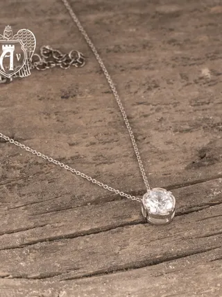 Подвеска цепь с фианитом