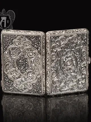 Портсигар из серебра «Ария»