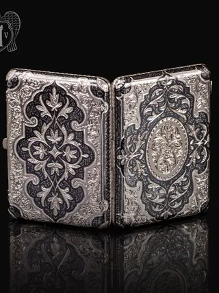 Портсигар из серебра «Доминик»