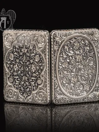 Портсигар из серебра «Одиссей»