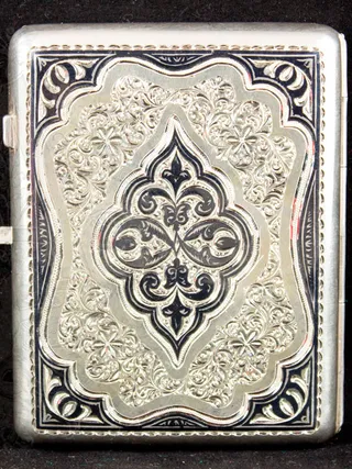 Портсигар серебряный «Кубачи»