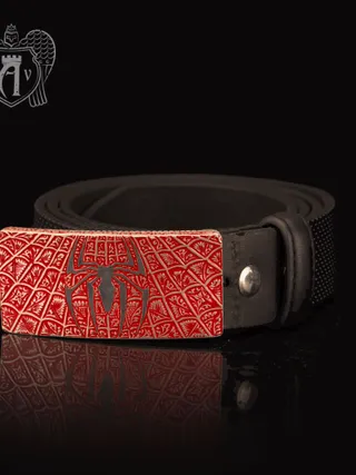 Ремень из серебра  «Человек паук»