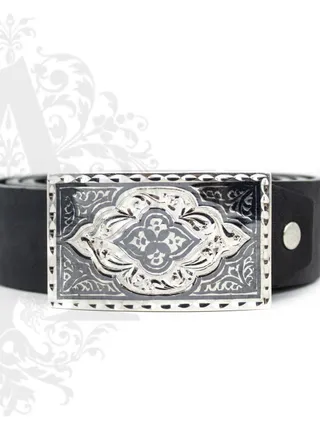 Ремень с серебряной пряжкой «Ancona»