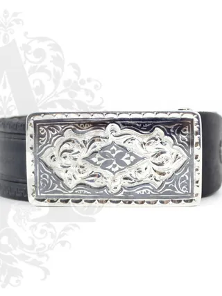 Ремень с серебряной пряжкой «Augusta»