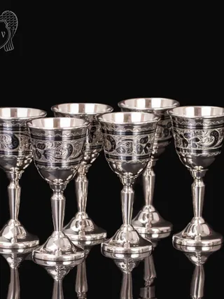 Рюмки  серебряные  «Тюльпан»