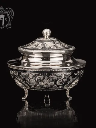 Сахарница из серебра «Ария»