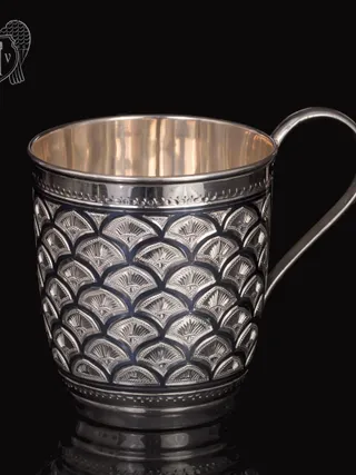 Серебряная чашка для воды «Горы»