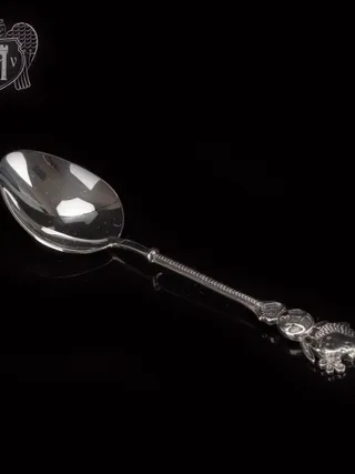 Серебряная чайная ложка  «Бегемотик»