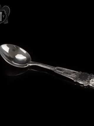 Серебряная чайная ложка  «Часики»