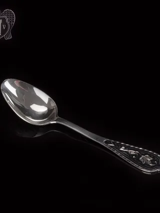 Серебряная чайная ложка  «Мальва»