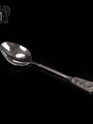 Серебряная чайная ложка  «Роза»