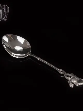 Серебряная чайная ложка  «Рыбка»