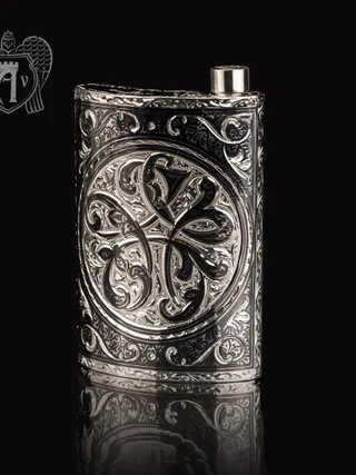 Серебряная фляжка  «Вязь»