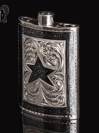 Серебряная фляжка  «Звезда» малая