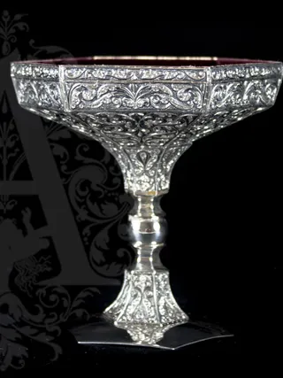 Серебряная конфетница «Ажур»