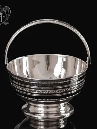 Серебряная конфетница « Чаепитие»