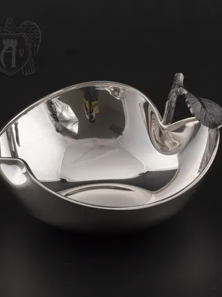 Серебряная конфетница / сахарница «Apple»